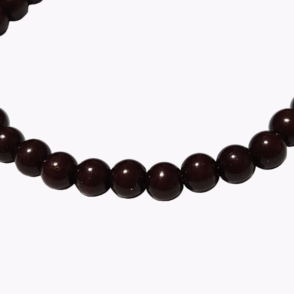 Boho Brown Beaded Elastic Stretch Bracelet Classic Minimalistic Fashion Jewelry - Picture 2 of 3